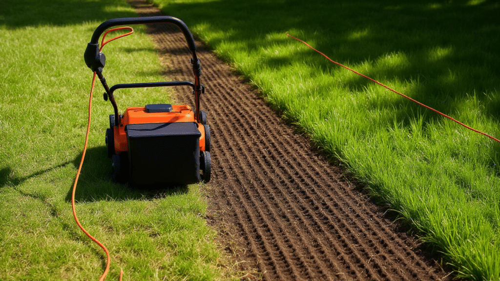 dethatching lawn