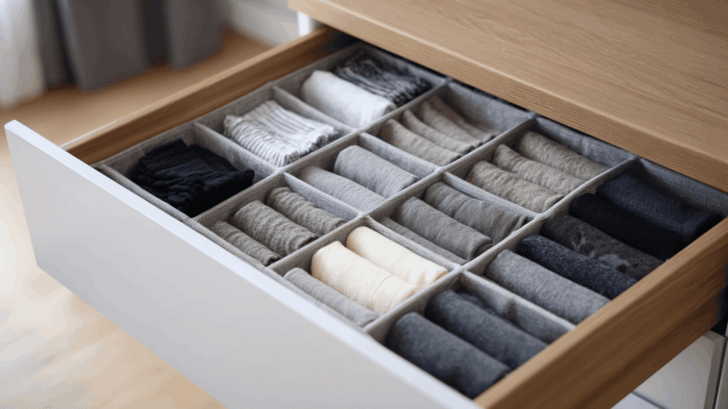 drawer dividers for clothing and accessories