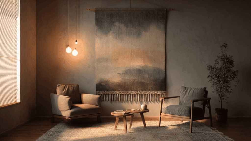 fabric wall hangings or tapestries