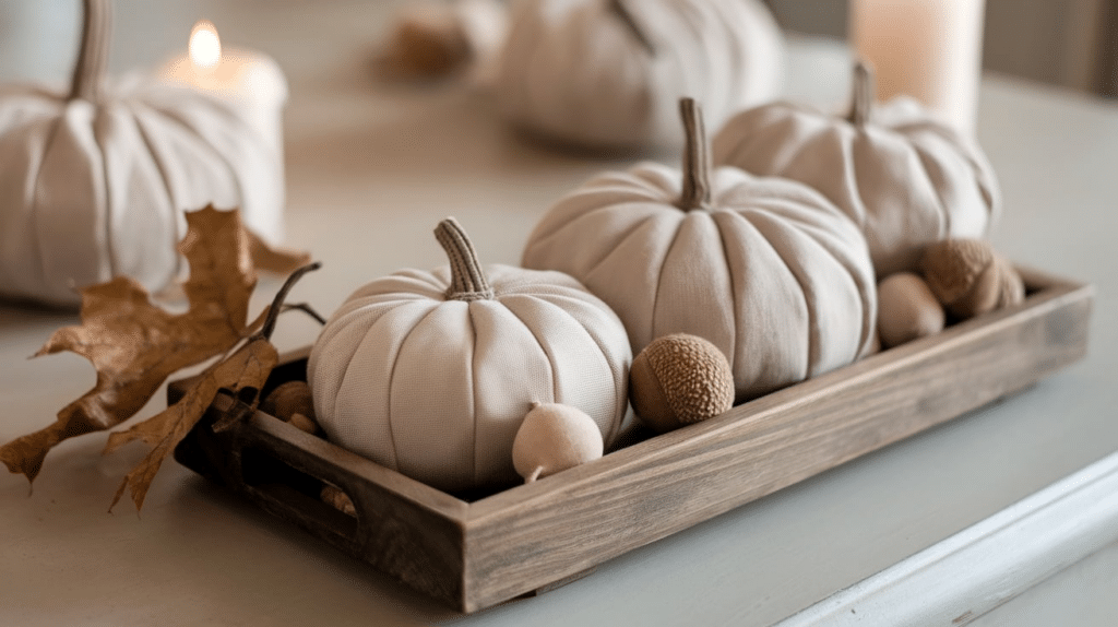 faux pumpkins or acorns