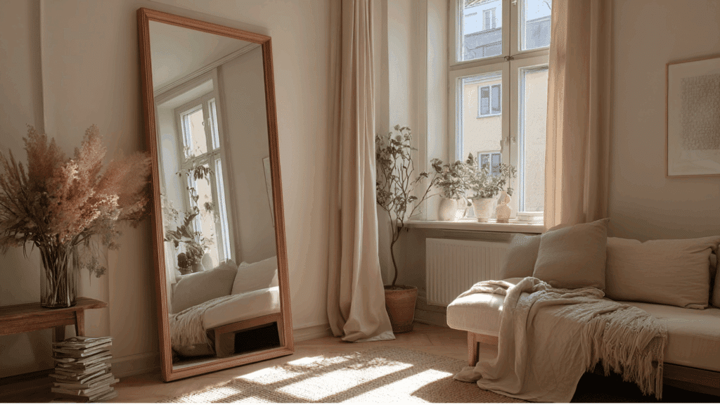 floor mirror to reflect light