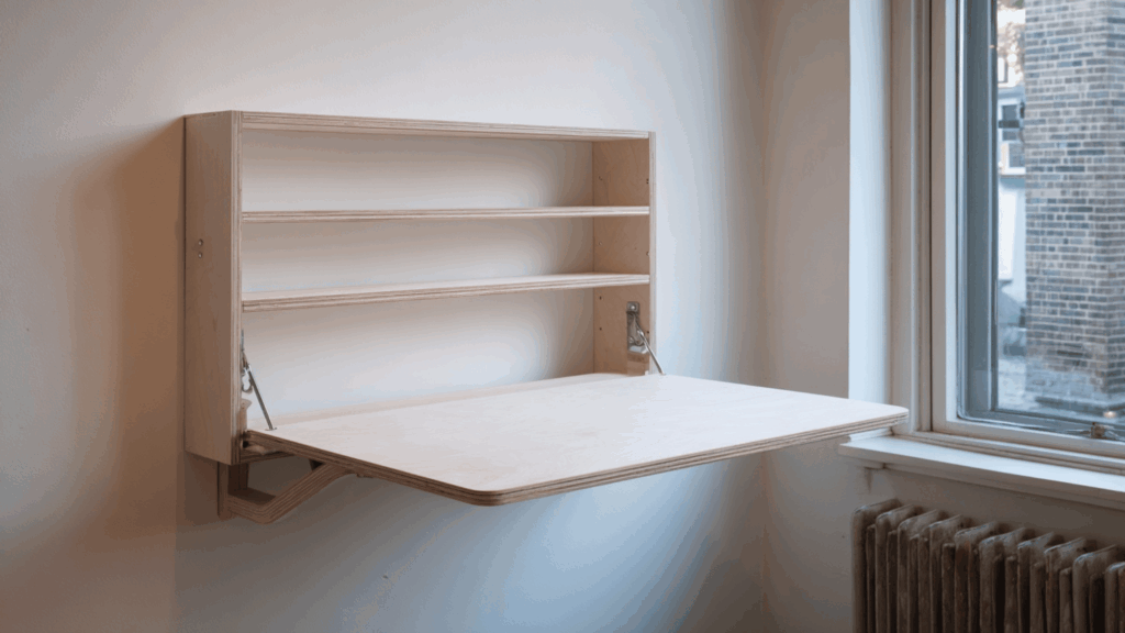 fold down wall mounted craft table