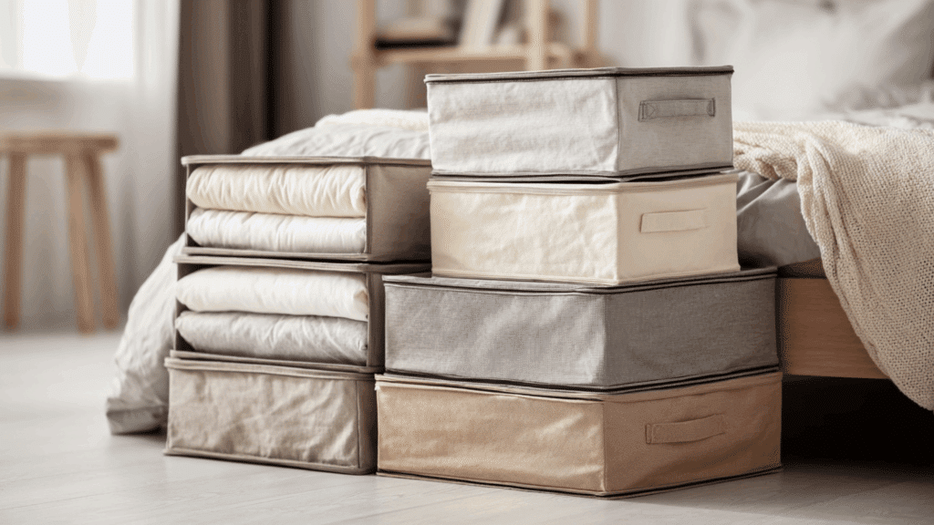 foldable fabric storage boxes for seasonal items