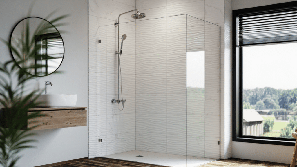 frameless glass divider