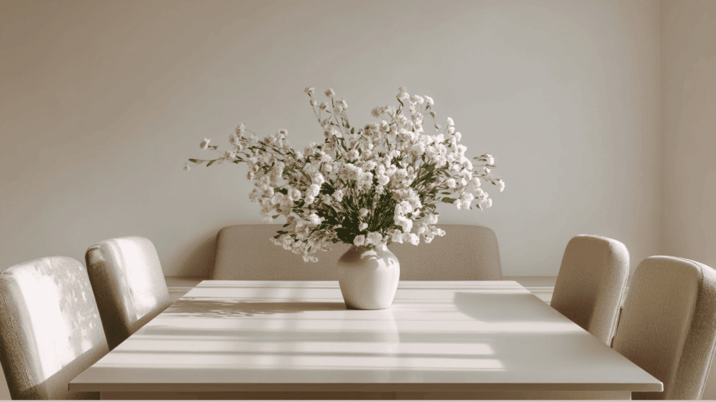 fresh floral centerpieces for dining tables