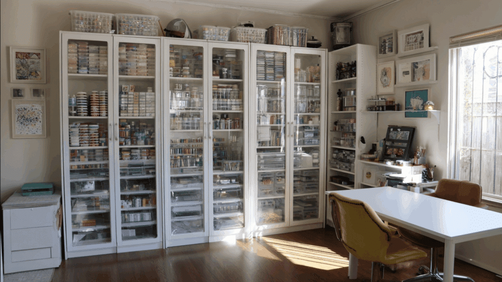 glass front wall cabinets