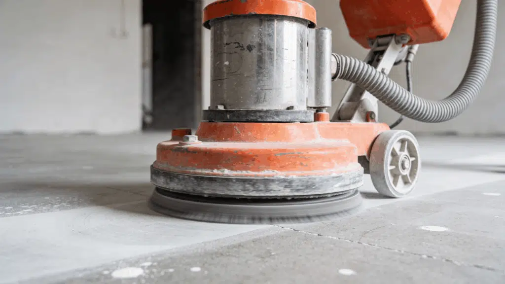 grinding or sanding
