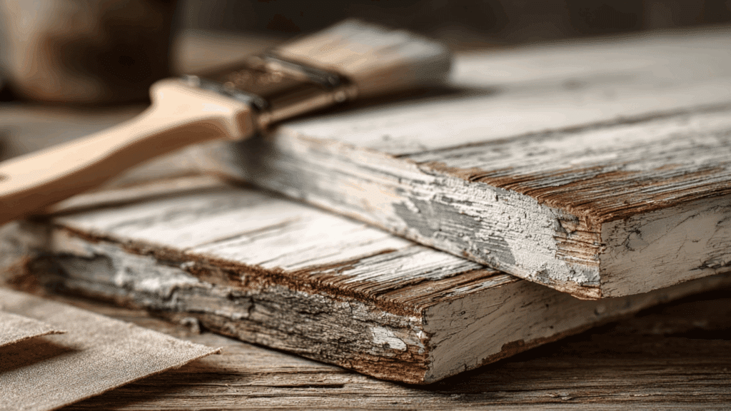 how to age wood with paint and stain