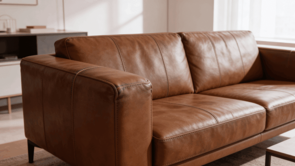 how to clean a leather sofa without leaving water marks