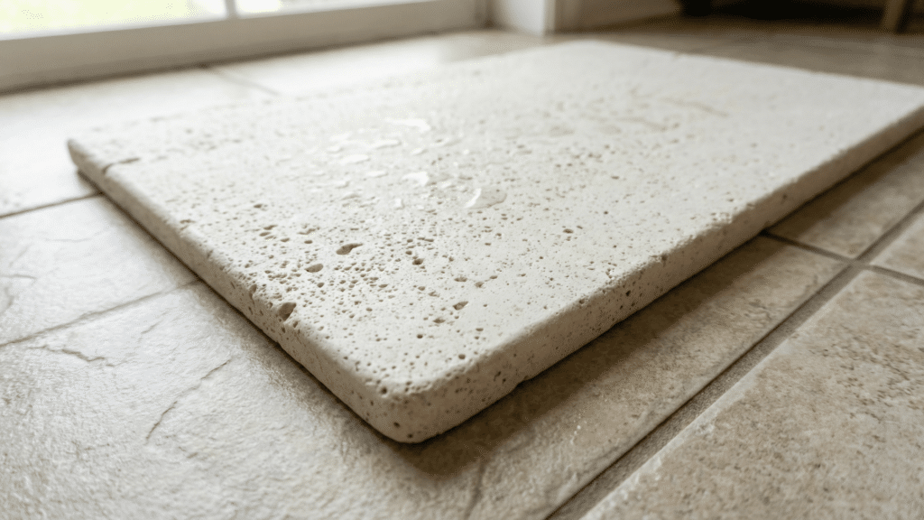 how to clean a stone bath mat effectively