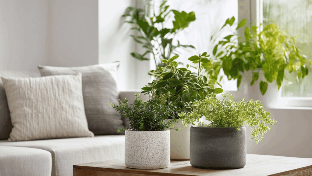 indoor plants in affordable planters