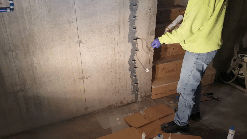 inject the repair foam from bottom to top