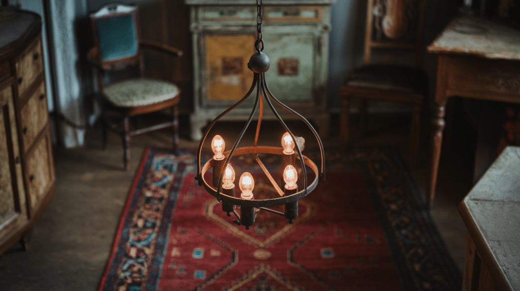 iron or crystal chandelier