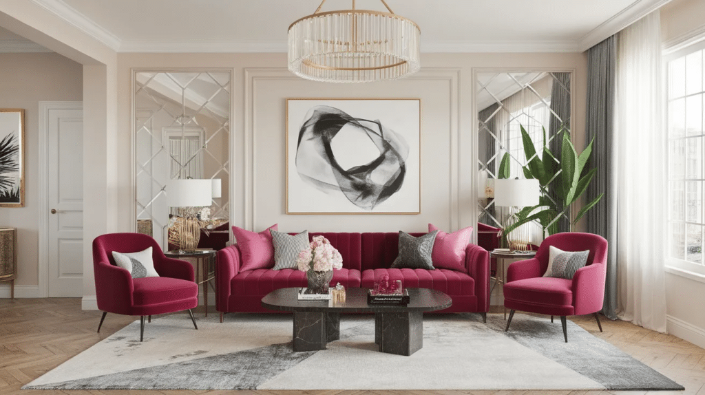 key characteristics of hollywood regency style