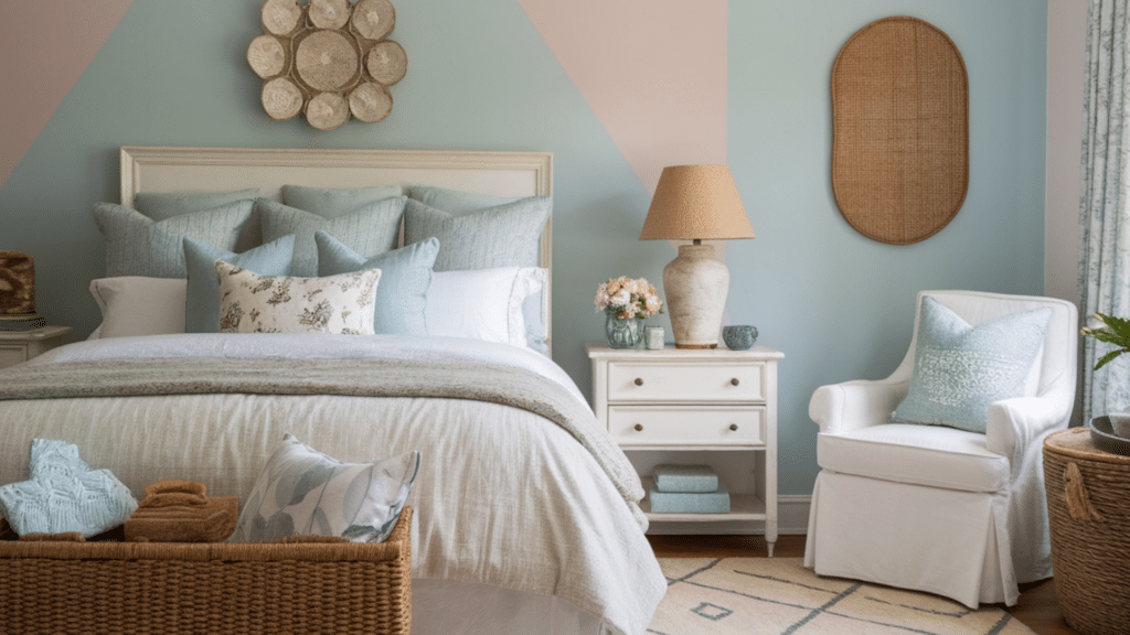 light pastel accent walls