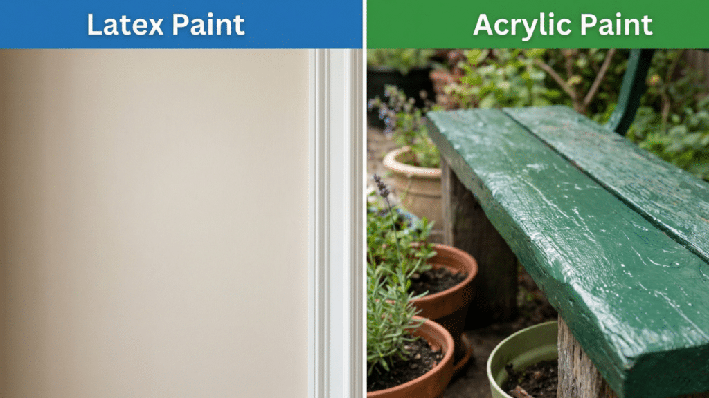 main differences between latex and acrylic paint