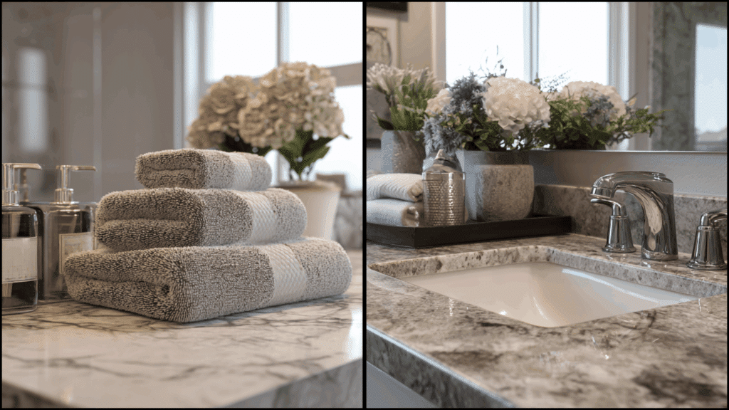 marble vs granite for bathroom countertops