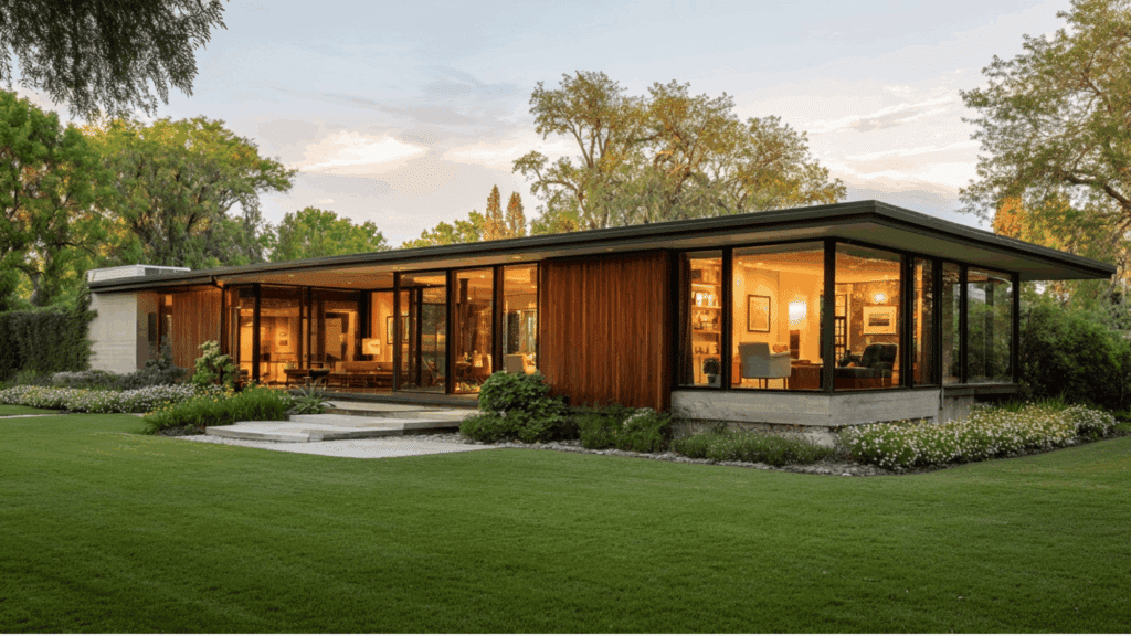 mid century modern ranch house