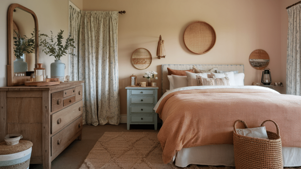 mismatched furniture pieces