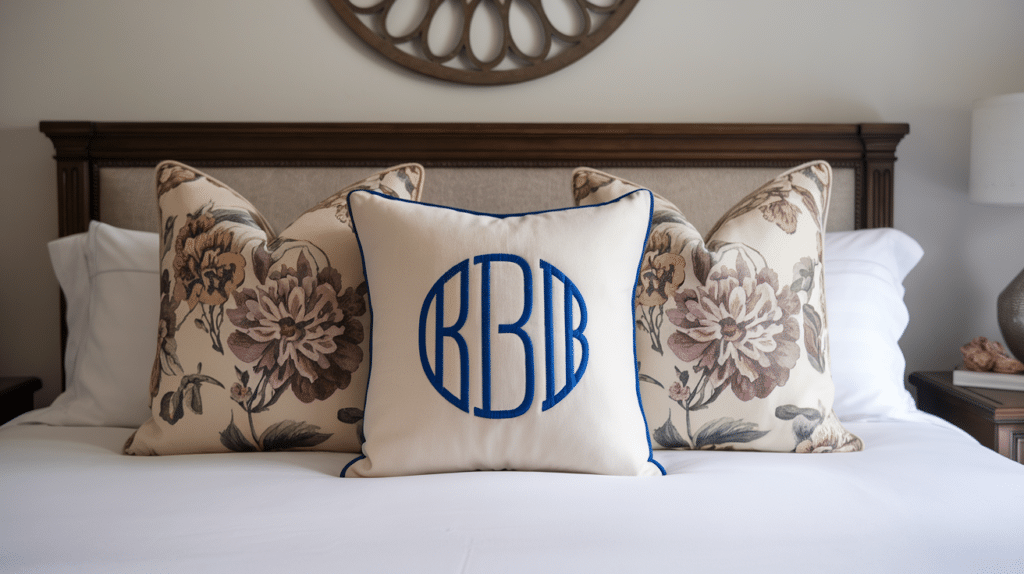 monogram pillows