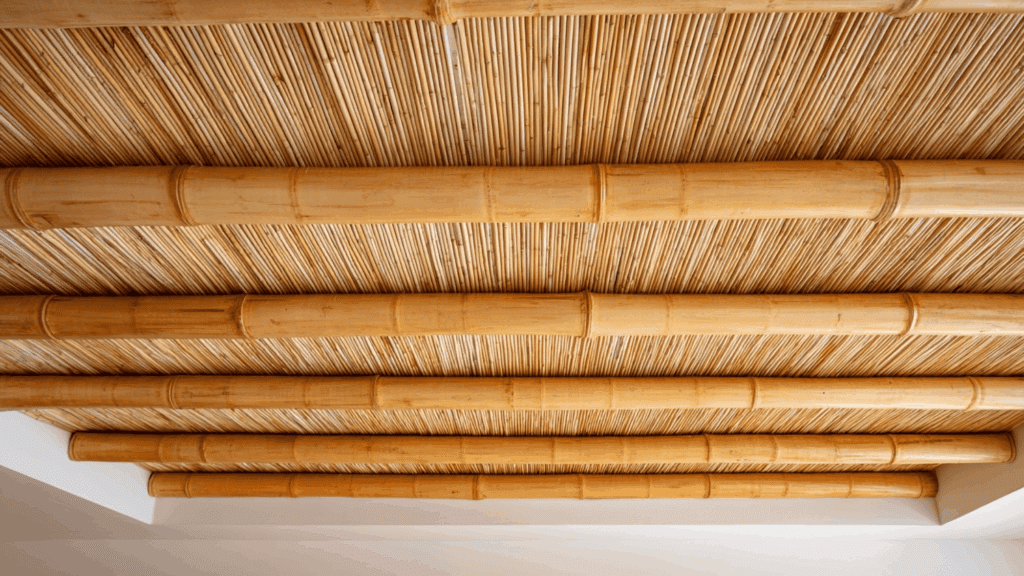 natural bamboo ceiling beams