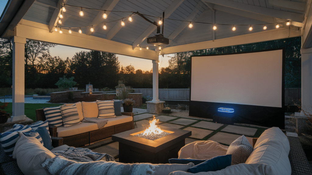 outdoor media lounge