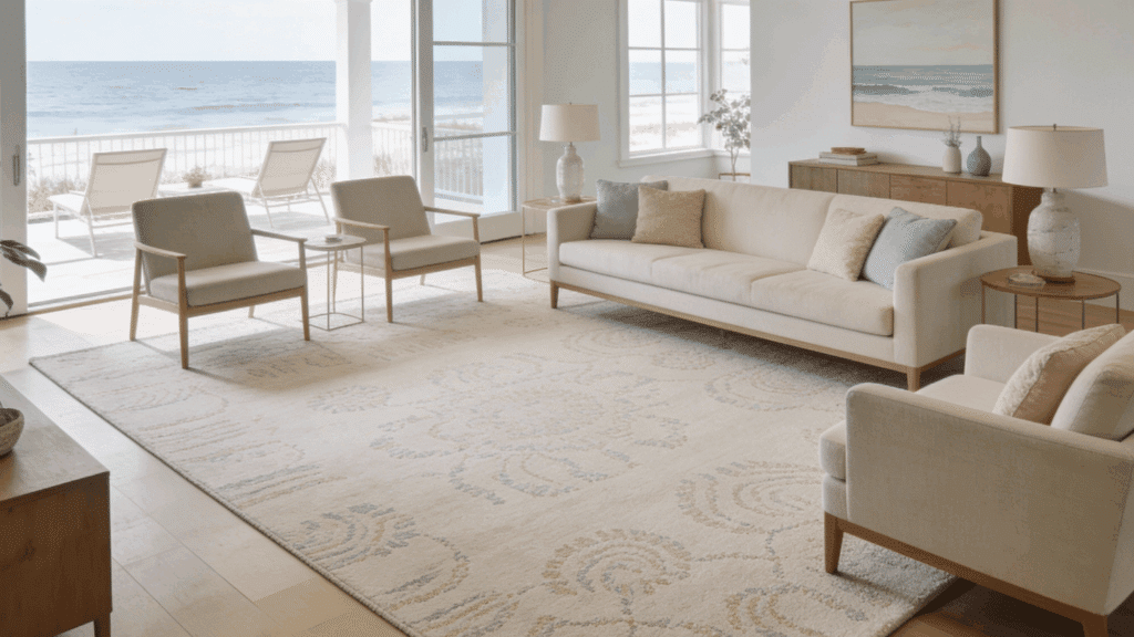 patterned neutral rugs