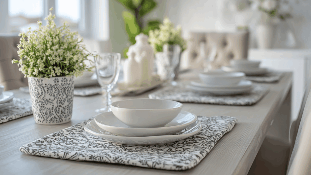 patterned spring placemats