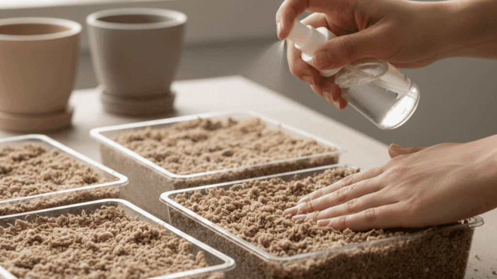 prepare the seed starting mix