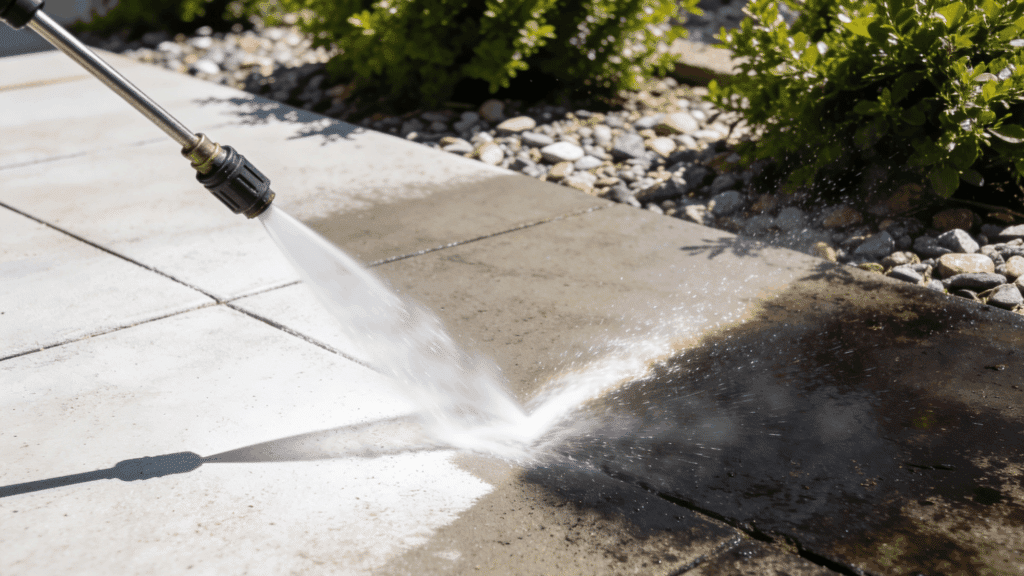 pressure washing fresh paint