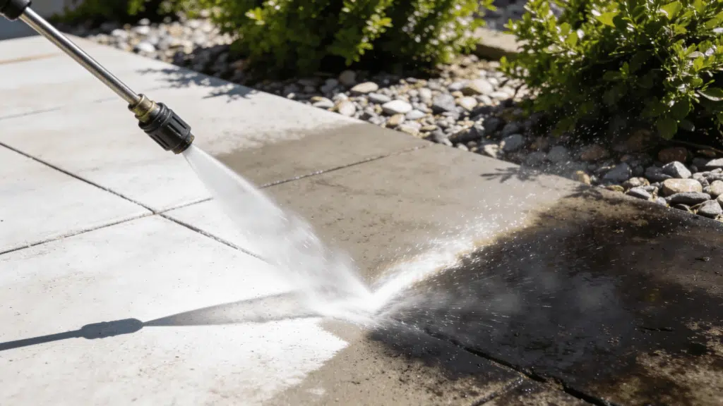 pressure washing fresh paint