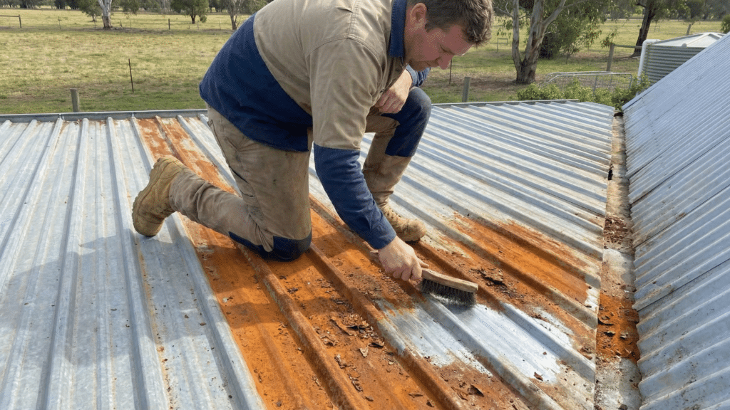 remove rust and treat problem areas