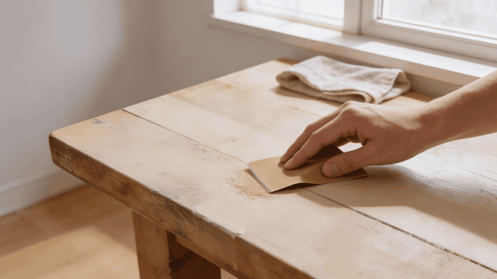 sand lightly between coats if needed