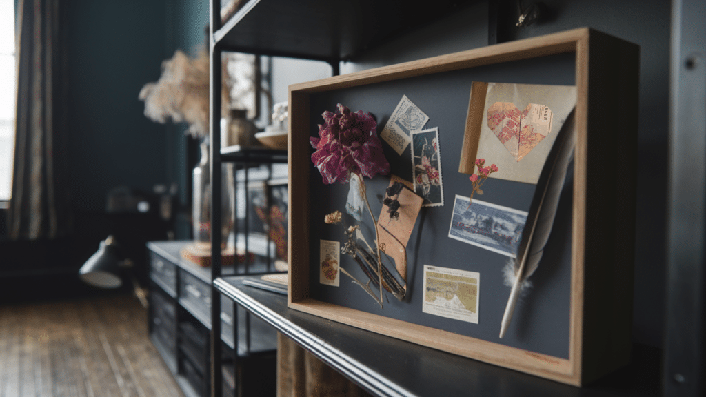 shadow boxes with keepsakes