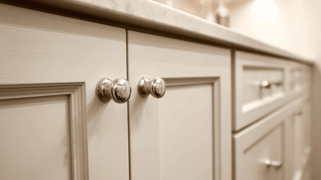 shaker cabinet hardware placement