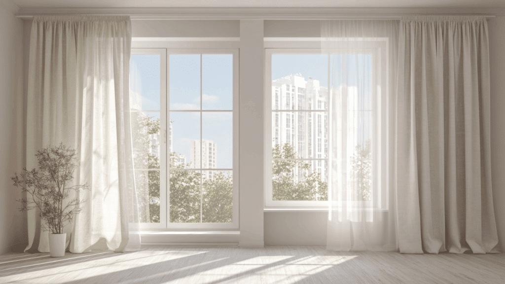 sheer curtain panels for breezy feel