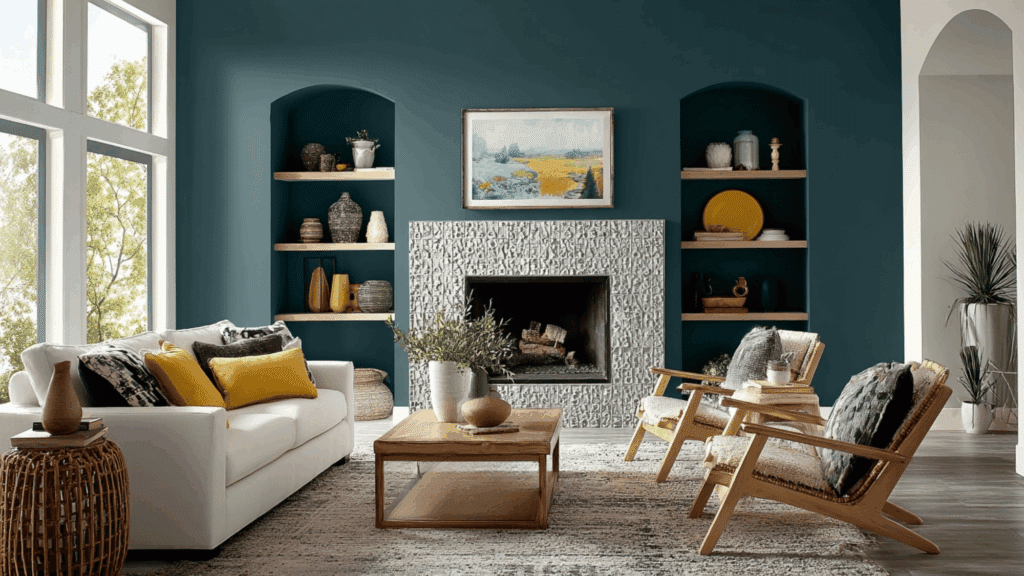 sherwin williams cascades accent walls