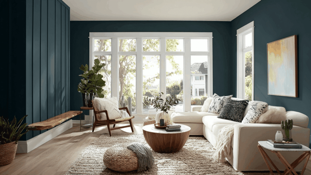 sherwin williams cascades living room