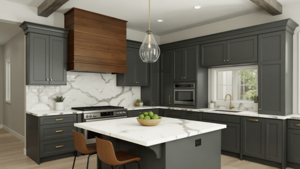 sherwin williams rock bottom kitchen cabinets or islands