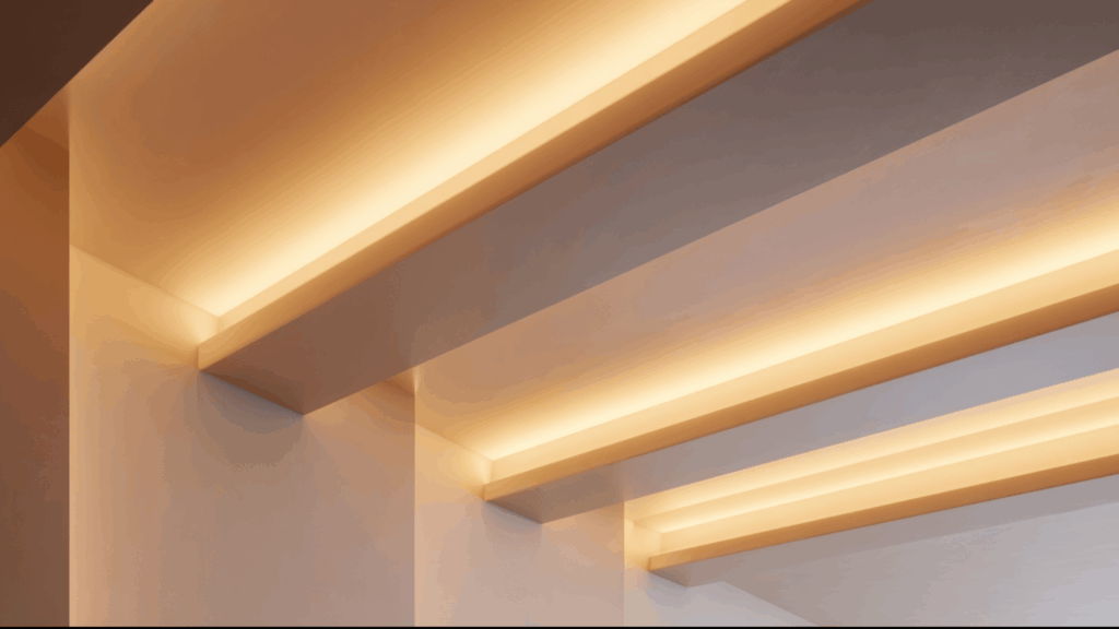 slim minimalist floating beams