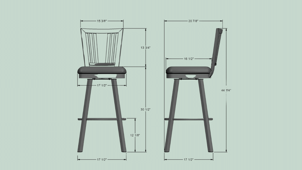 standard bar stool height