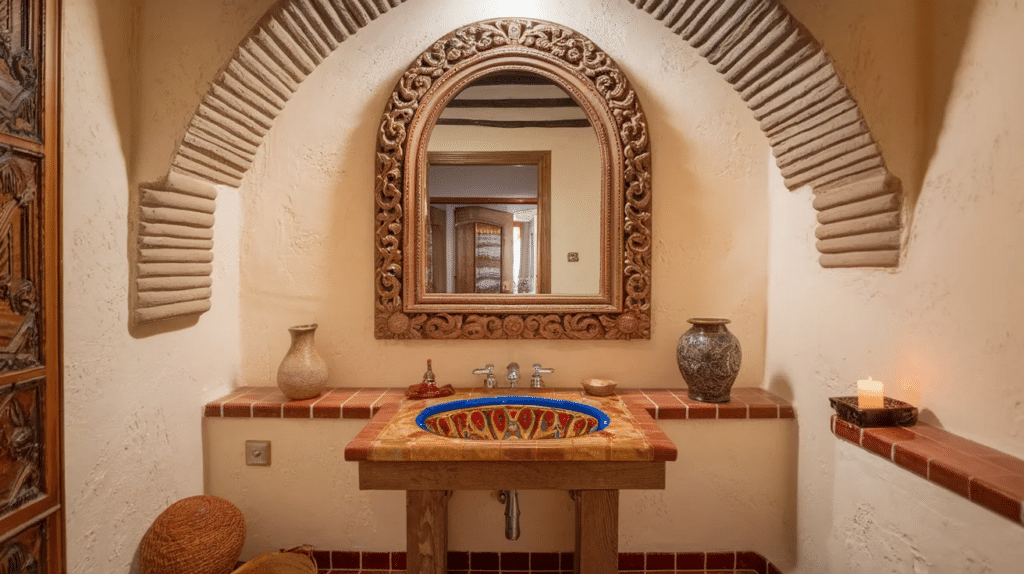 statement mirror with spanish detail