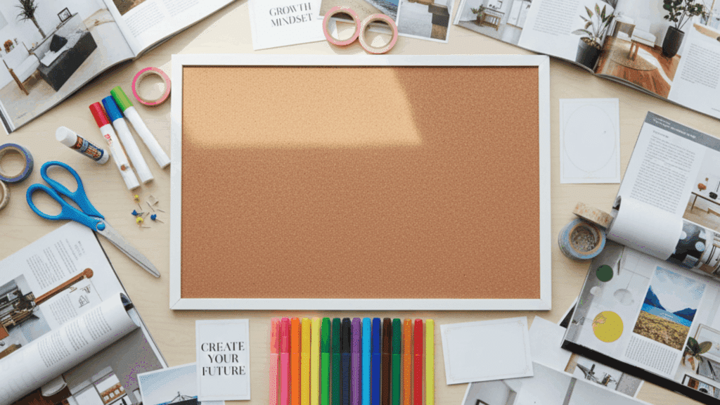 step by step process of creating a vision board