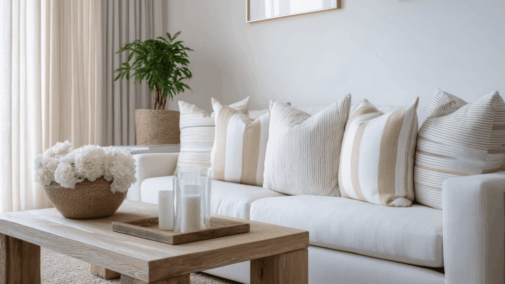 subtle striped accents