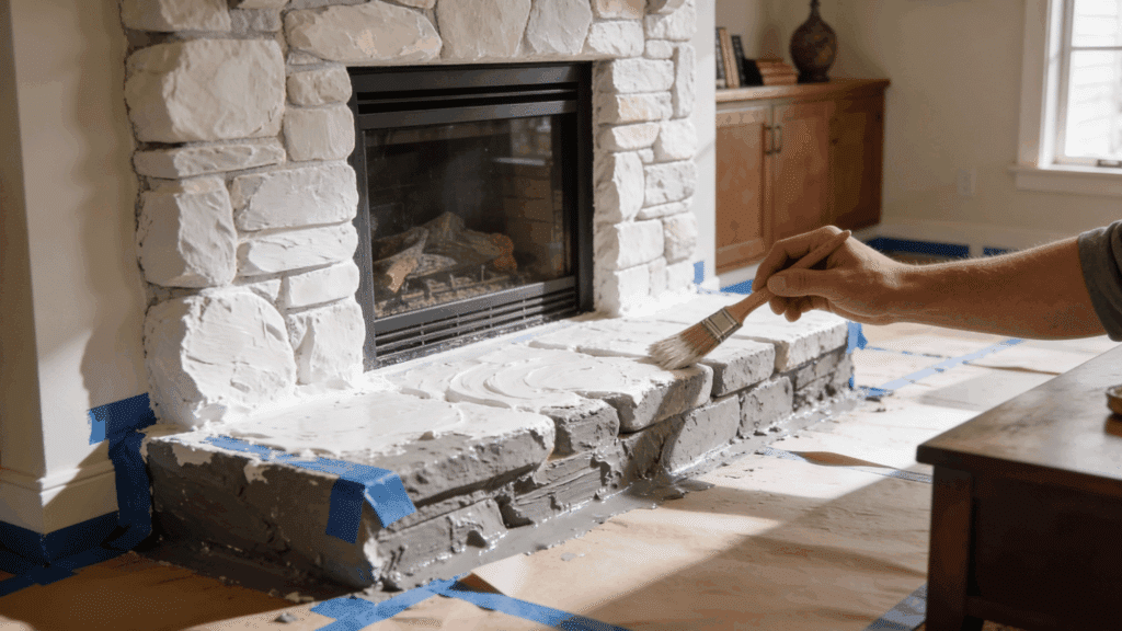 test and start applying the mortar