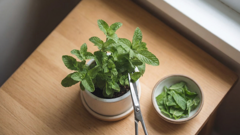 trimming and picking leaves often