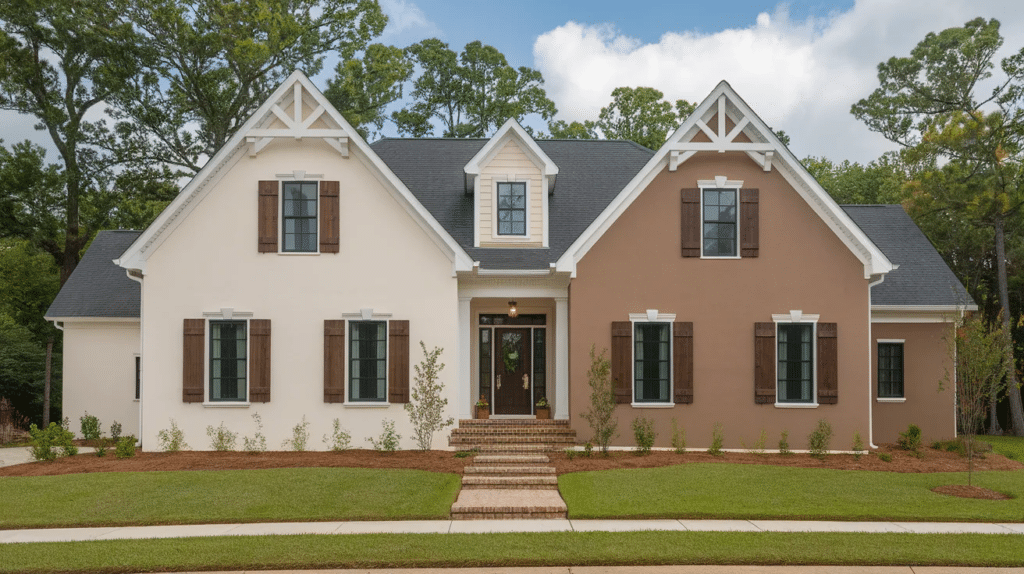 two tone stucco designs