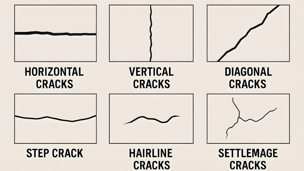types of cracks and what they mean