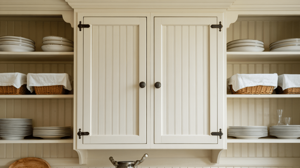 use beadboard or shiplap panels