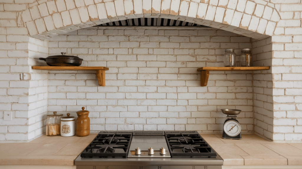 use stone or brick on the walls